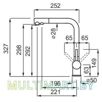 Смеситель Elleci Tourmaline G68 Bianco (MGKTOU68) картинка 2